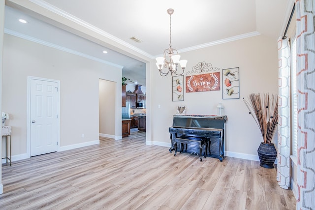 interior space with visible vents, baseboards, and light wood-style floors