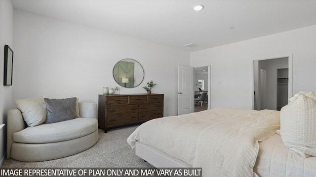 view of carpeted bedroom