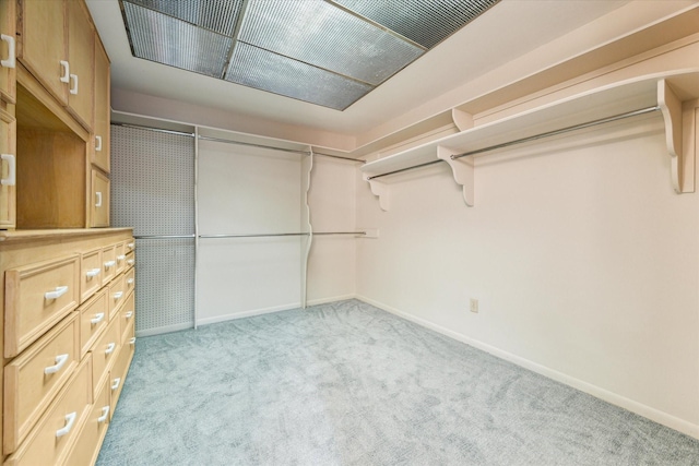 spacious closet with carpet and visible vents