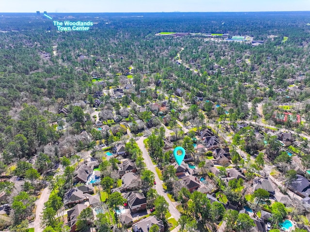 aerial view featuring a residential view