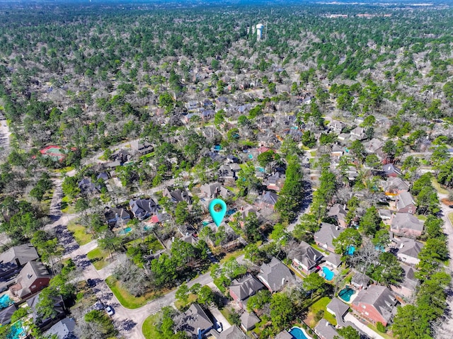 bird's eye view with a residential view