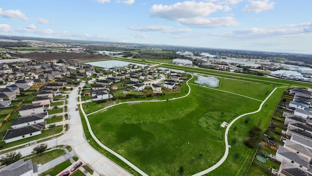 aerial view featuring a residential view