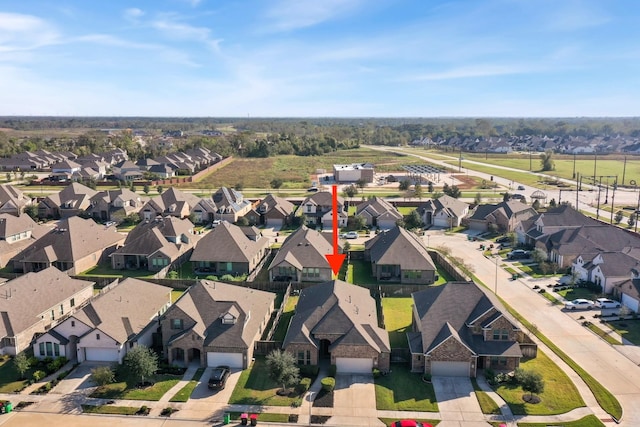 aerial view featuring a residential view