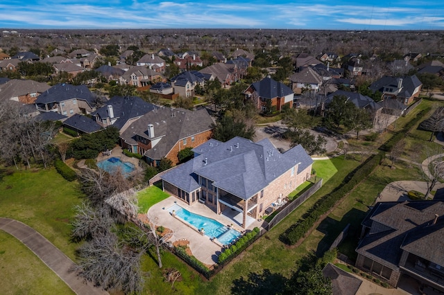 birds eye view of property featuring a residential view