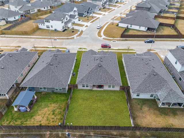 bird's eye view featuring a residential view