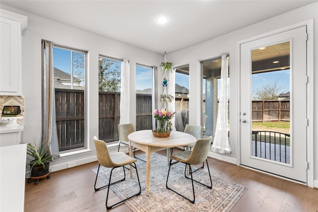 view of sunroom