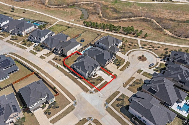 bird's eye view featuring a residential view