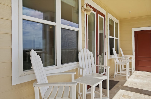 view of patio / terrace featuring covered porch