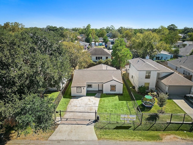 drone / aerial view with a residential view