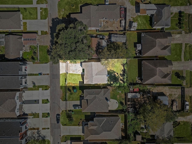 drone / aerial view with a residential view