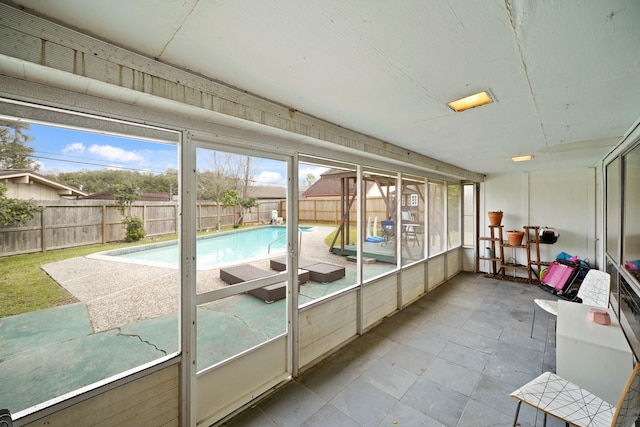 view of sunroom / solarium