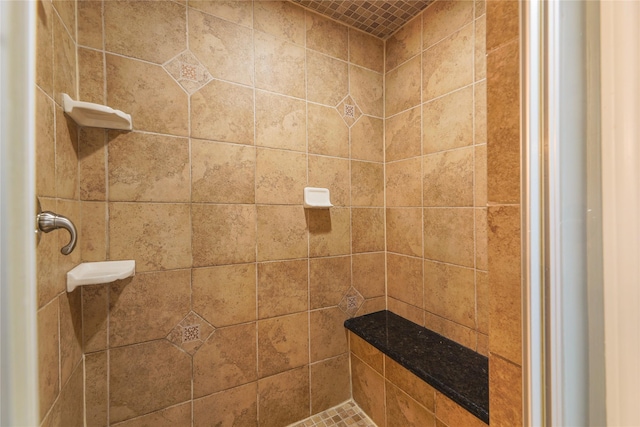 full bathroom with a tile shower