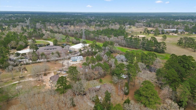 birds eye view of property featuring a rural view