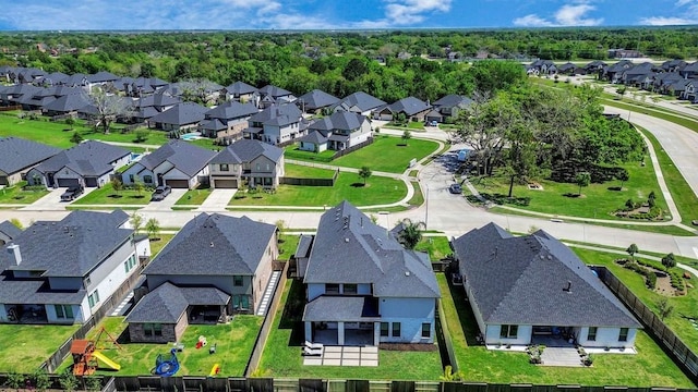 aerial view featuring a residential view