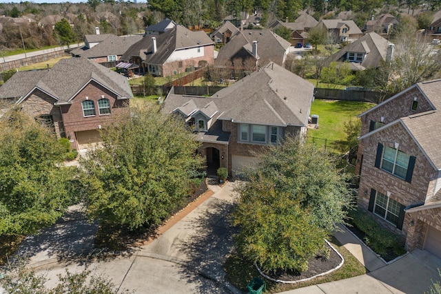 drone / aerial view featuring a residential view