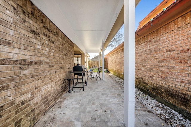 view of patio with fence