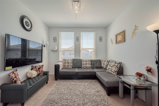 view of carpeted living room