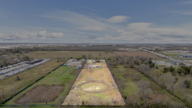 aerial view with a rural view