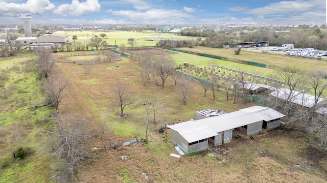 bird's eye view with a rural view