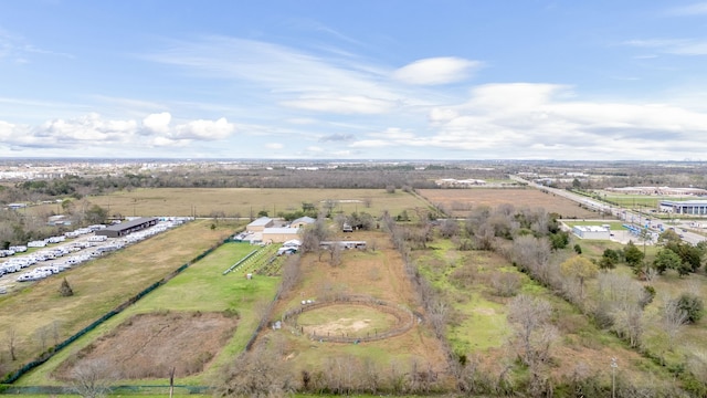 aerial view featuring a rural view