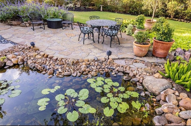 view of patio / terrace featuring outdoor dining area