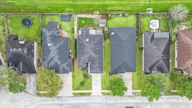 drone / aerial view with a residential view