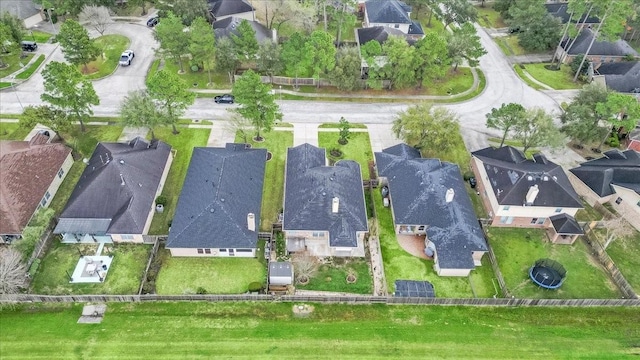 aerial view featuring a residential view