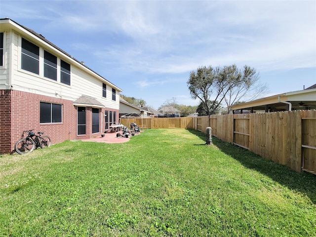 8002 Weeping Willow Pl, Missouri City, TX 77459 - view of yard with a patio and a fenced backyard