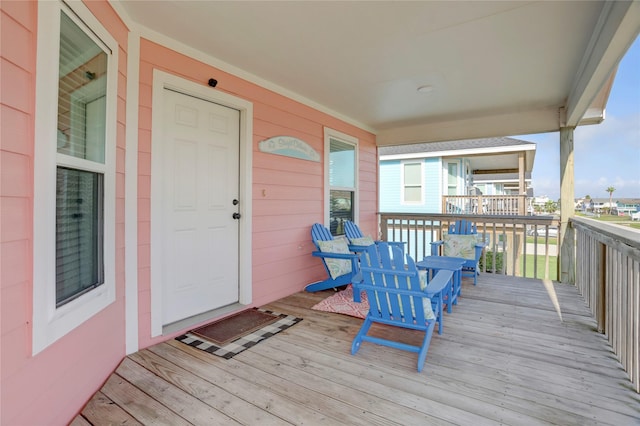 4122 Reeves Dr, Galveston, TX 77554 - view of wooden terrace