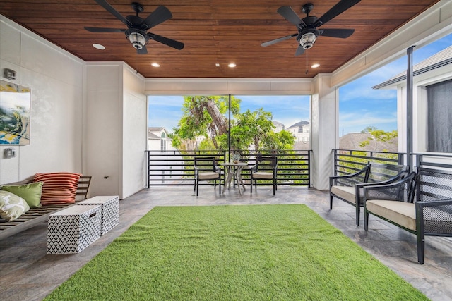 902 Knox St Unit A, Houston, TX 77007 - view of grassy yard featuring ceiling fan