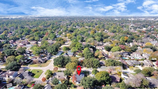 bird's eye view featuring a residential view