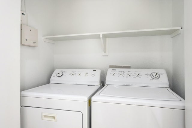 laundry area with laundry area and washer and dryer