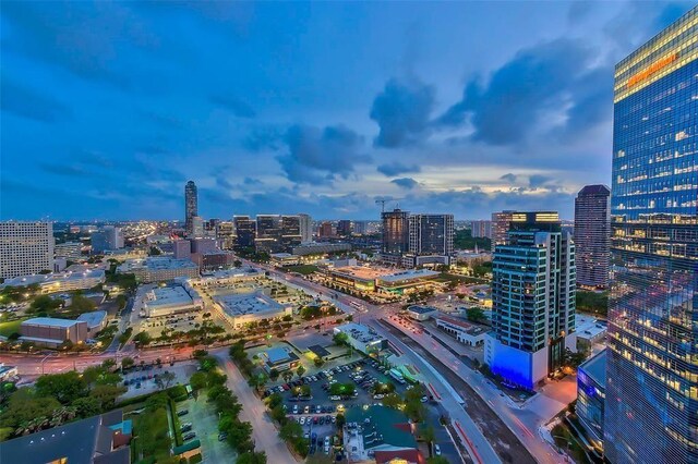 aerial view with a view of city