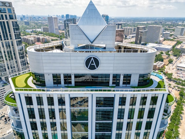 birds eye view of property featuring a view of city