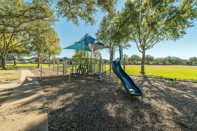 community play area featuring a yard