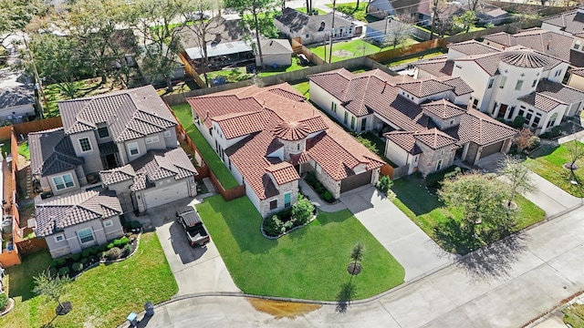 bird's eye view with a residential view