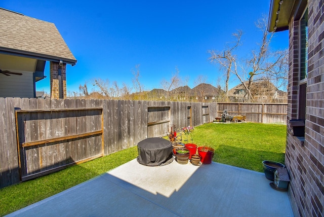 view of patio / terrace featuring a fenced backyard