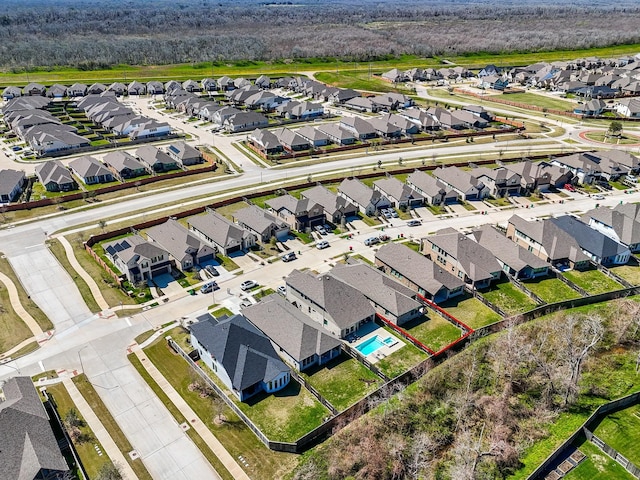 bird's eye view with a residential view