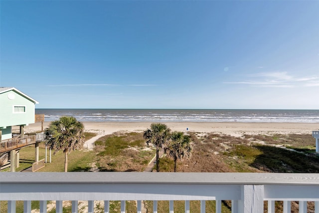 water view with a view of the beach