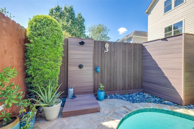 view of patio / terrace with fence