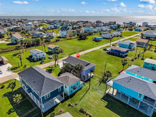 drone / aerial view with a residential view