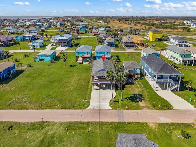 aerial view featuring a residential view