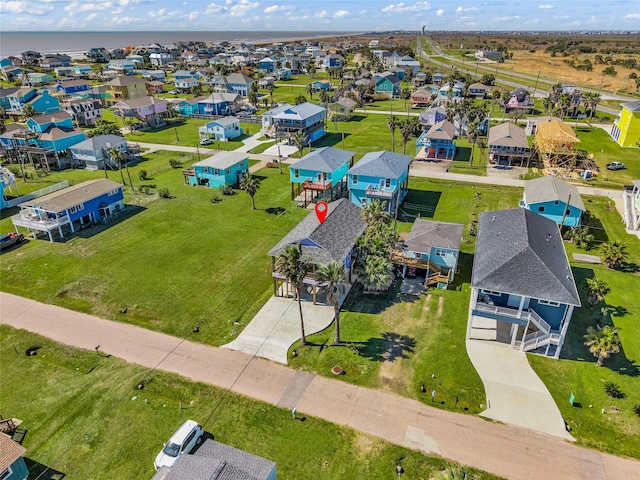 bird's eye view with a residential view