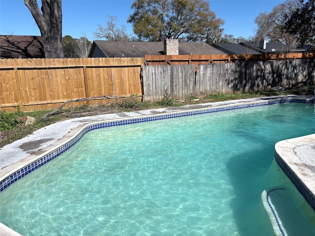 view of pool with a fenced in pool and a fenced backyard