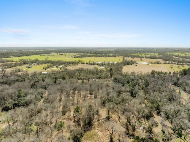 drone / aerial view with a rural view