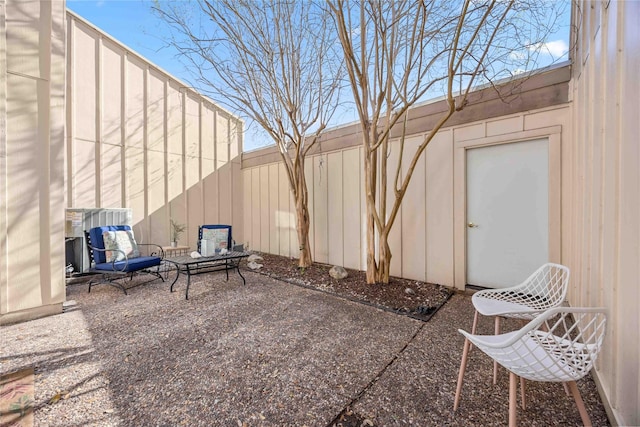 view of patio with fence