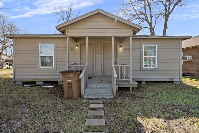 bungalow with a wall unit AC