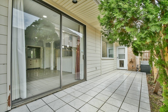 view of patio / terrace with central AC unit