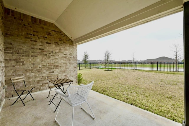 view of patio / terrace with a fenced backyard