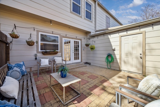 view of patio with french doors